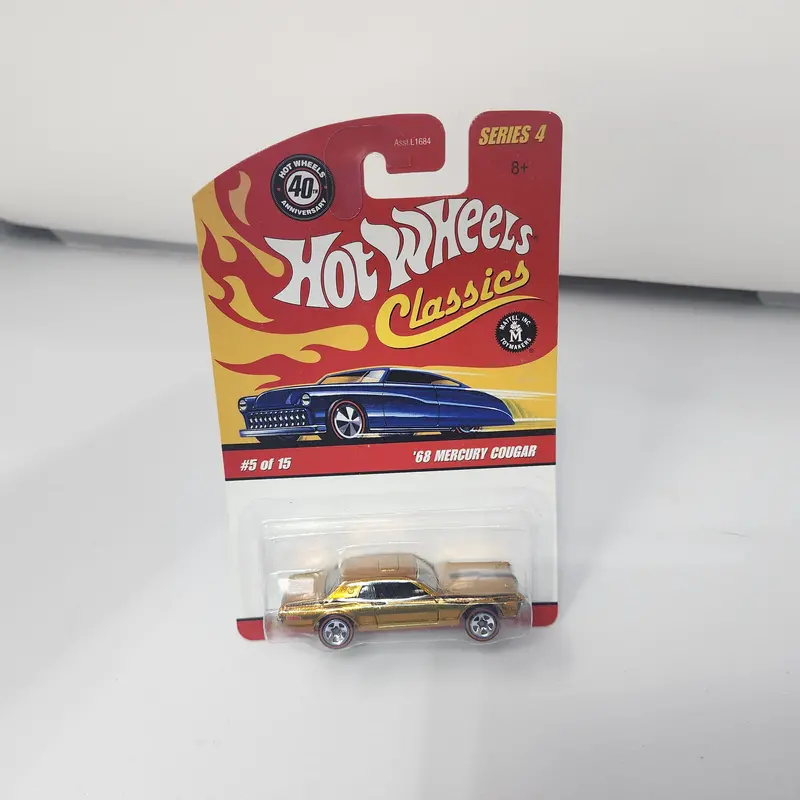 '68 Mercury Cougar 5 * Gold * Hot Wheels Classics 1