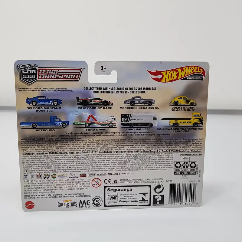 '69 Ford Mustang Boss 302 & Retro Rig #19 * Hot Wheels Team Transport Car Culture 2