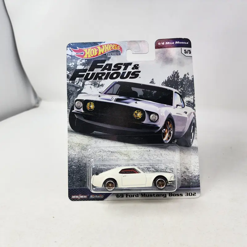 '69 Ford Mustang Boss 302 * White * Hot Wheels Fast & Furious 1/4 Mile Muscle 1