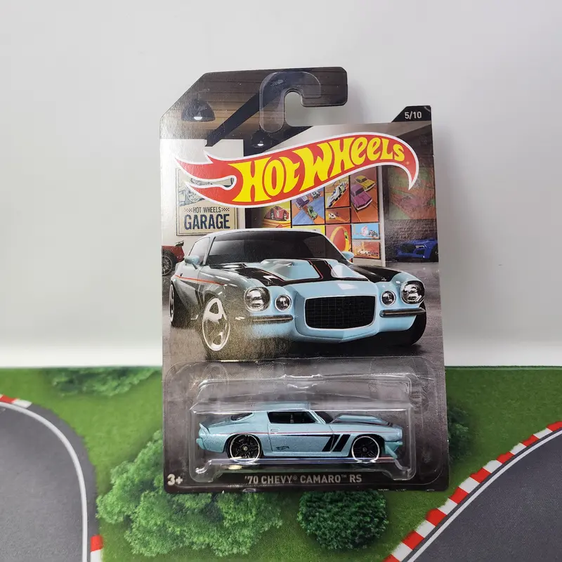 '70 Chevy Camaro Rs * Light Blue * Hot Wheels Hw Garage Series 1