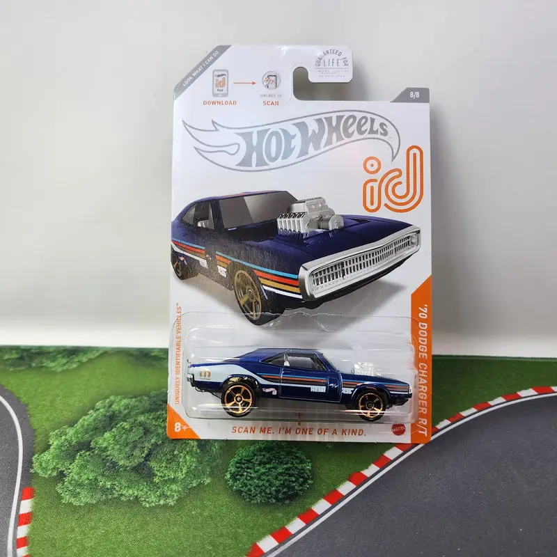 '70 Dodge Charger R/T * Blue * Hot Wheels Id Car Series 1