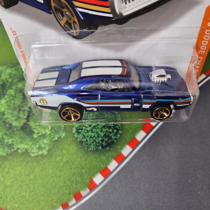 '70 Dodge Charger R/T * Blue * Hot Wheels Id Car Series 2