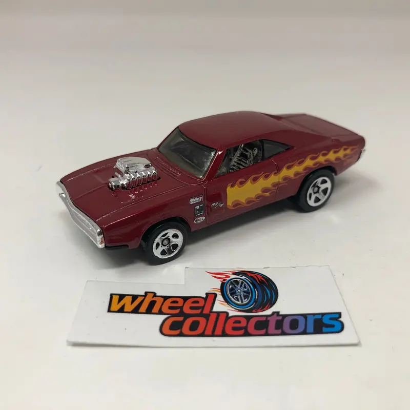 '70 Dodge Charger R/T * Burgandy * Hot Wheels Loose 1:64 Scale 1