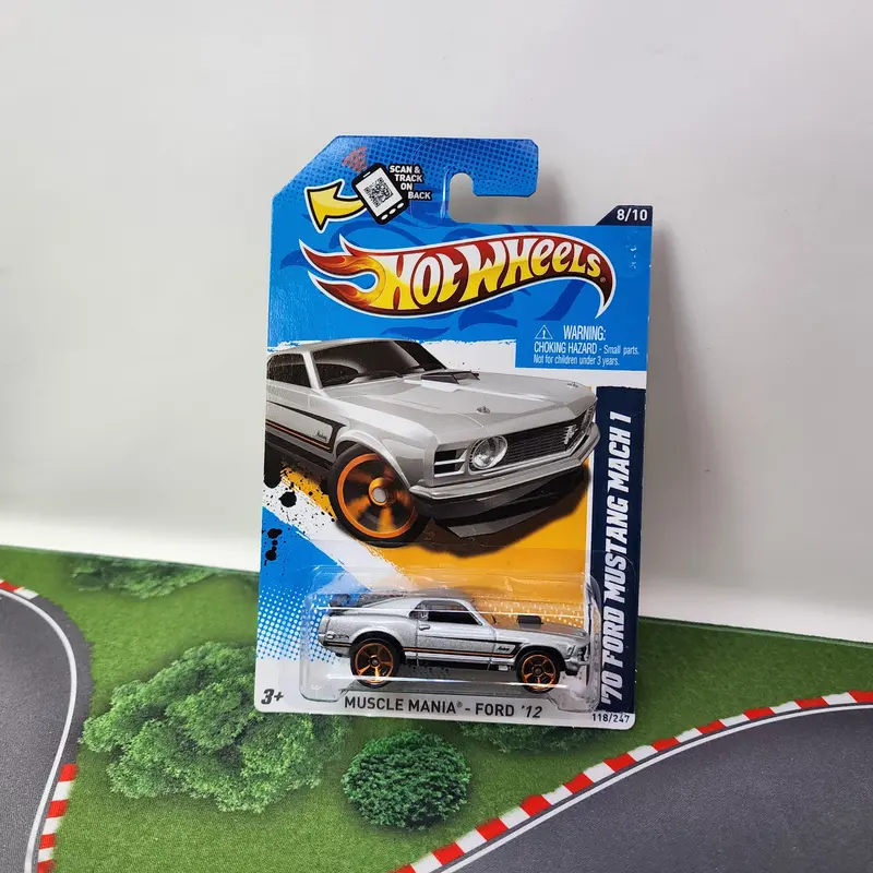 '70 Ford Mustang Mach 1 #118 * Silver Toys R Us Only * Hot Wheels 2012 1
