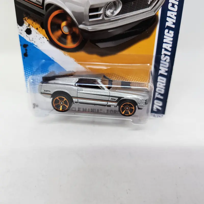 '70 Ford Mustang Mach 1 #118 Toys R Us Only * Silver * 2012 Hot Wheels 2