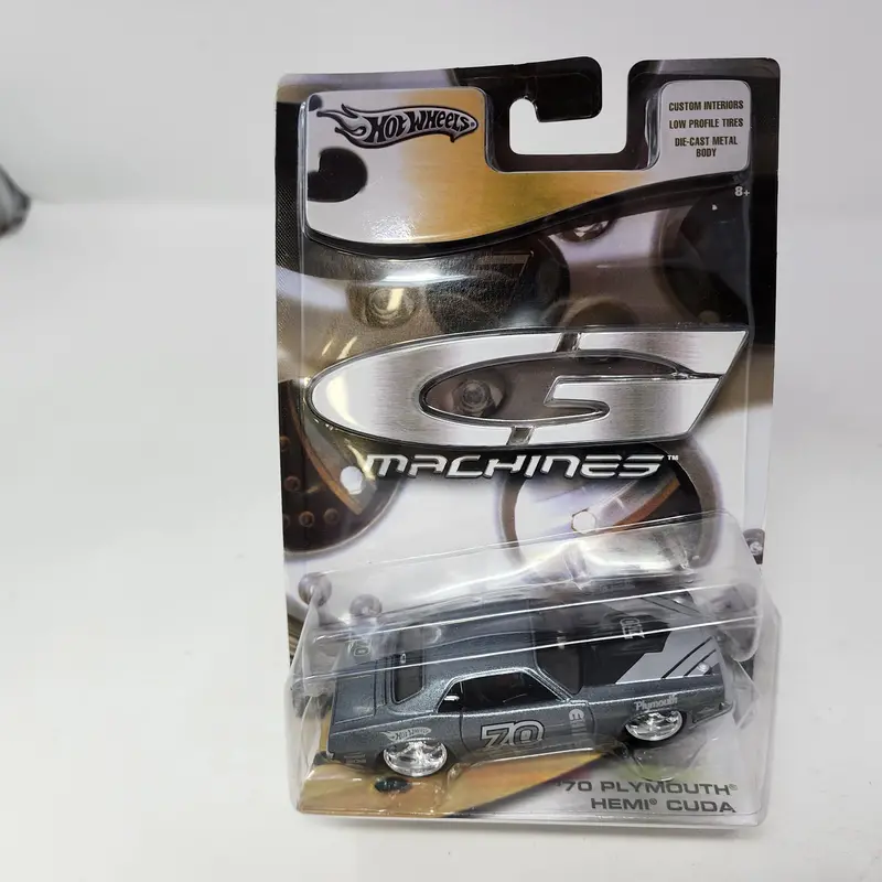 '70 Plymouth Hemi Cuda * Silver * Hot Wheels G Machines * 1:50 Scale 1