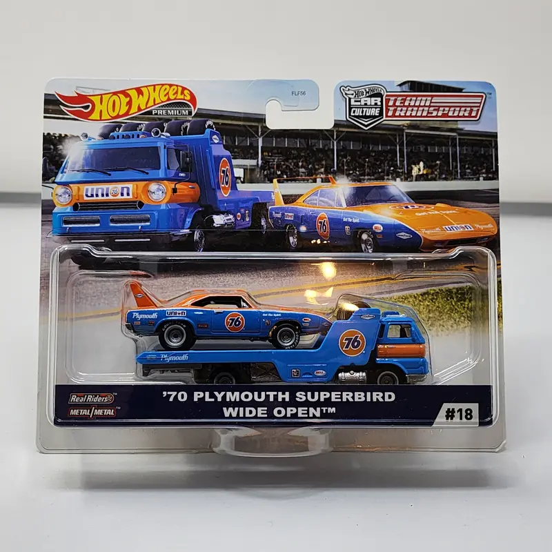 '70 Plymouth Superbird & Wide Open #18 * Hot Wheels Team Transport Car Culture 1