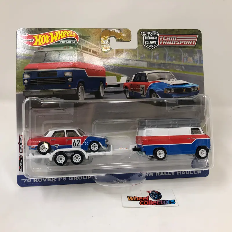 '70 Rover P6 Group 2 & Hauler * 2023 Hot Wheels Team Transport Car Culture Case U 1