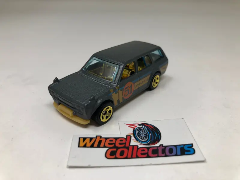 '71 Datsun 510 Wagon * Gray * Hot Wheels Loose 1:64 Scale 1