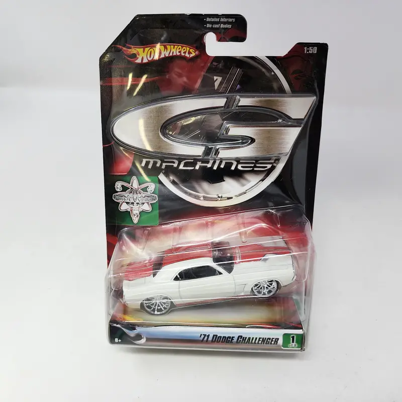 '71 Dodge Challenger * White * Hot Wheels G Machines * 1:50 Scale 1