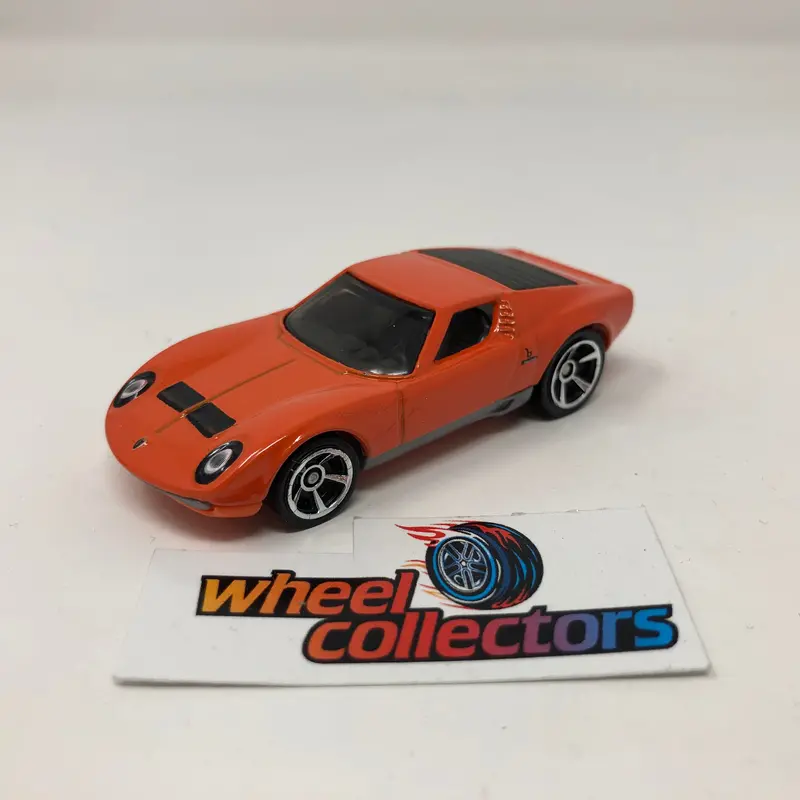 '71 Lamborghini Miura Sv * Orange * Hot Wheels Loose 1:64 Scale 1