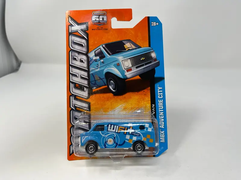 '75 Chevy Van #40 * Blue * Matchbox Basic 1