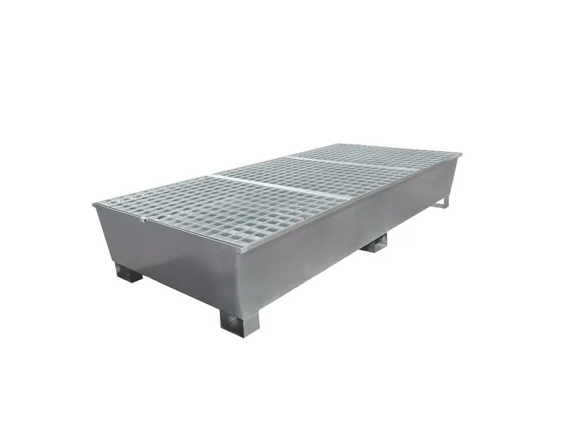 8 Drum Galvanised Steel Spill Pallet - Gsp8d 1