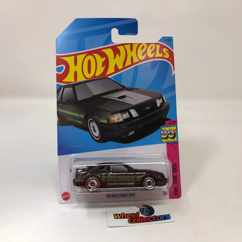 '84 Mustang Svo #25 * Black * 2023 Hot Wheels Case K 1
