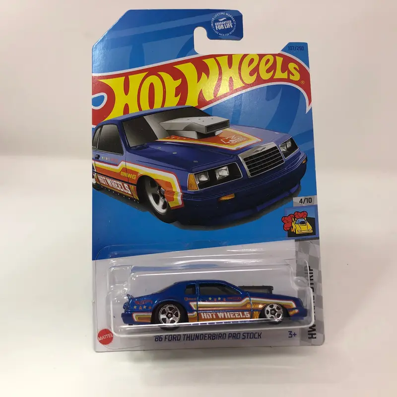 '86 Ford Thunderbird Pro Stock #107 * Blue * 2023 Hot Wheels 1