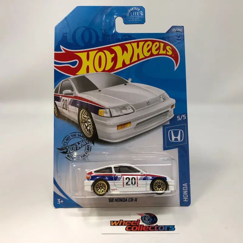 '88 Honda Cr-X #123 * White * 2020 Hot Wheels 1