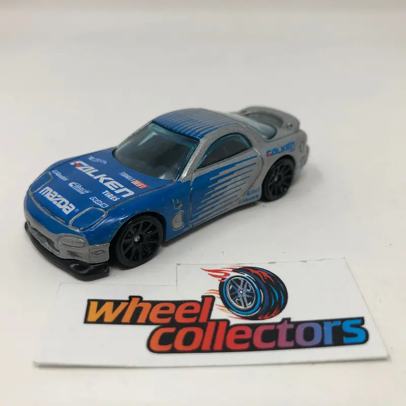 '95 Mazda Rx-7 * Blue / Silver * Hot Wheels Loose 1:64 Scale 1