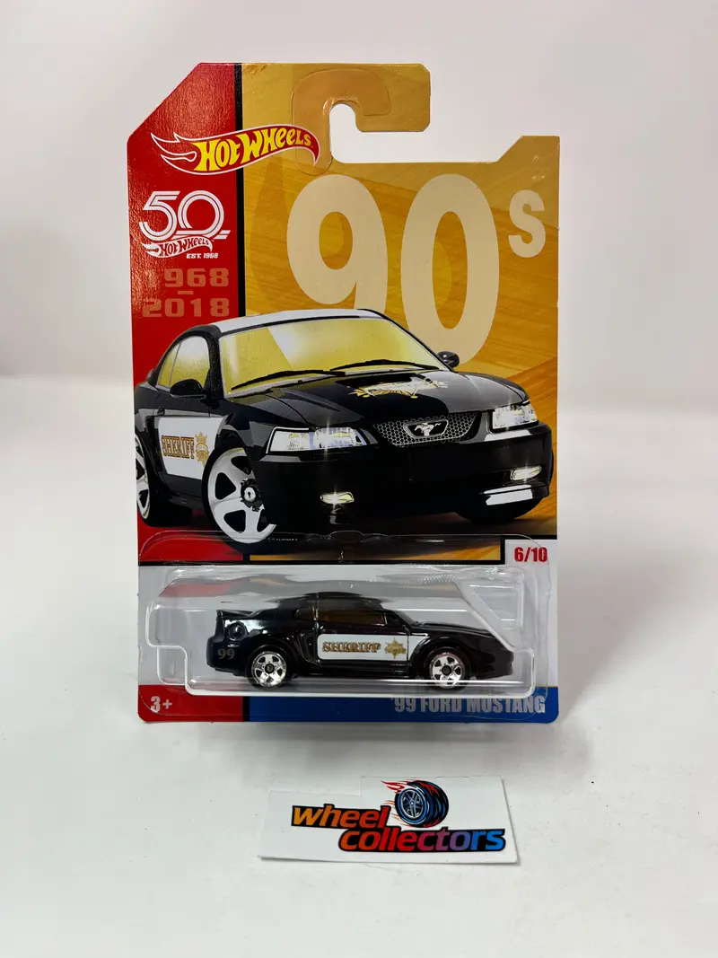 '99 Ford Mustang Sheriff * Black * Hot Wheels Throwback Decades Target Exclusive 1