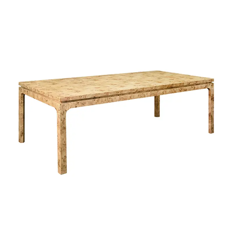 Adams Modern Light Burl Wood 86" Rectangular Dining Table 2