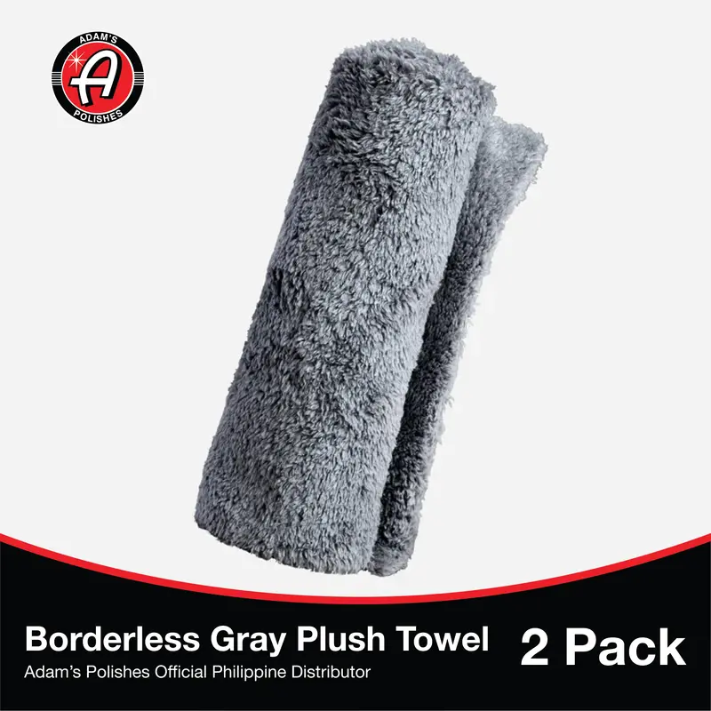 Adam's Polishes Borderless Grey Plush Towel 1