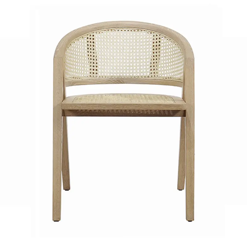 Aero Barrel Back Dining Chair - Cerused Oak & Cane 1