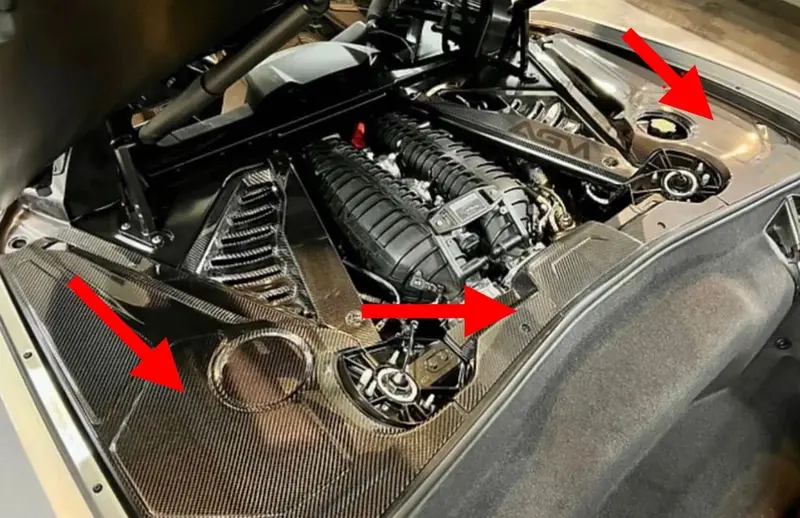 Agm C8 Corvette Carbon Fiber Ultimate Engine Bay Package 1