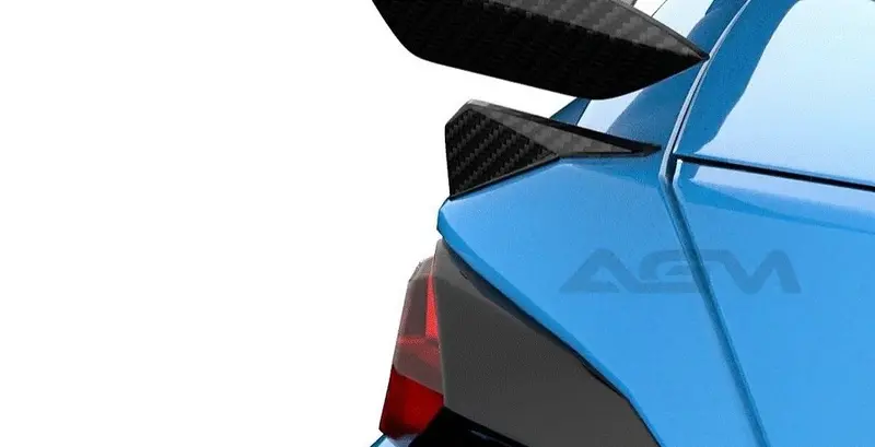 Agm C8 Corvette Spoiler Delete Fin Kit 1