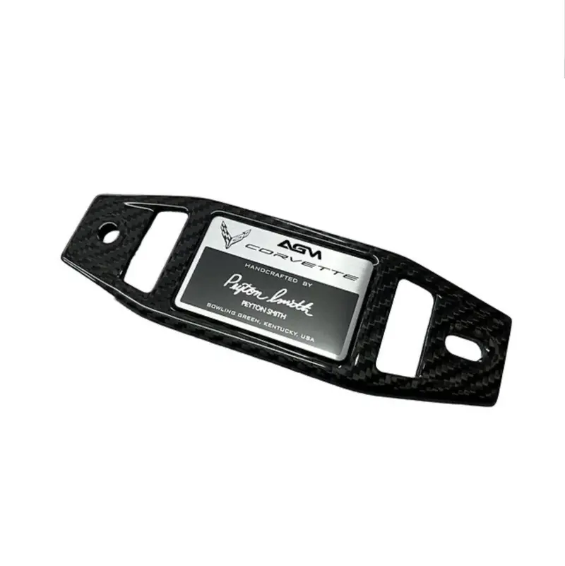 Agm C8 Corvette Z06 Carbon Fiber Engine Builder Plaque 1