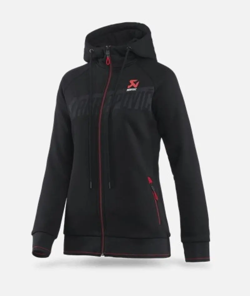 Akrapovic Womens Corpo Zip Hoodie Black - Medium 1