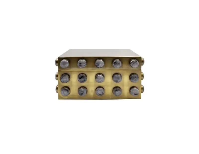 Alba Textured Brass Box - Small Or Large 1