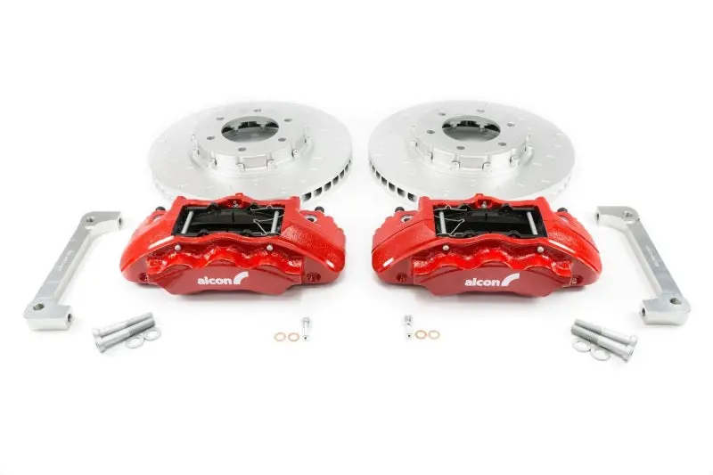 Alcon 2022 Ford Bronco 350X34mm Rotors 6-Piston Red Calipers Front Brake Kit 1