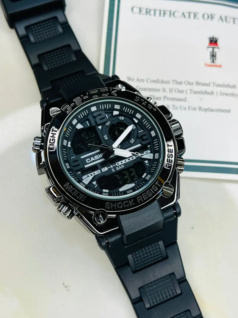 All Black Metal Body Sports Watch 1
