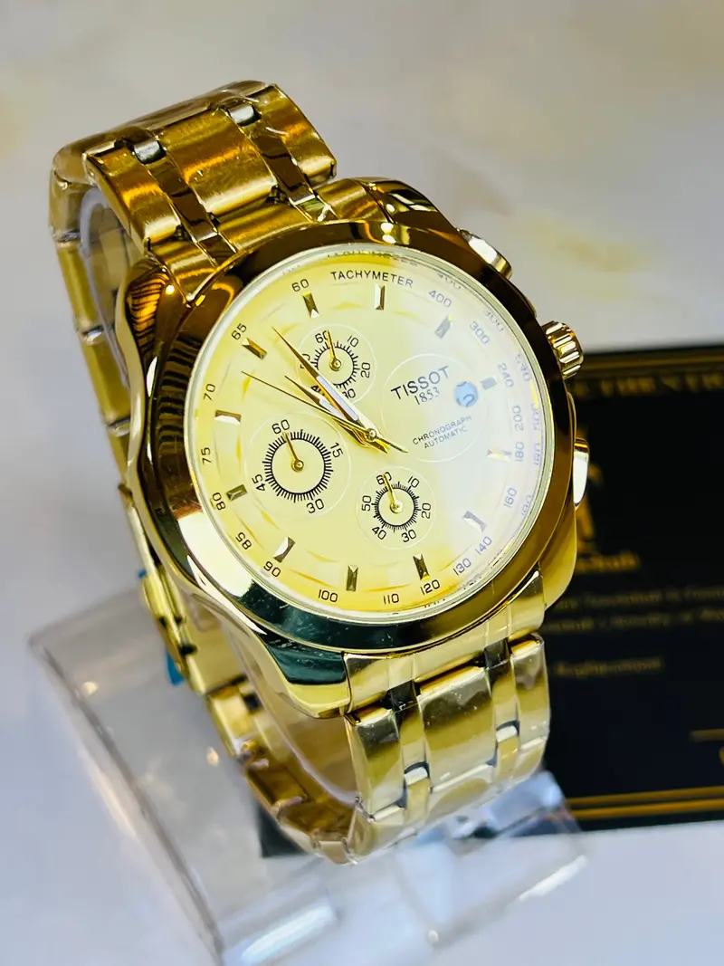 All Gold 1853 Chain Strap Chronograph Watch 1