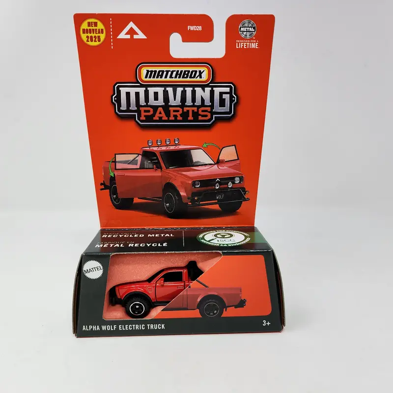 Alpha Wolf Electric Truck * Red * 2025 Matchbox Moving Parts Case E 1
