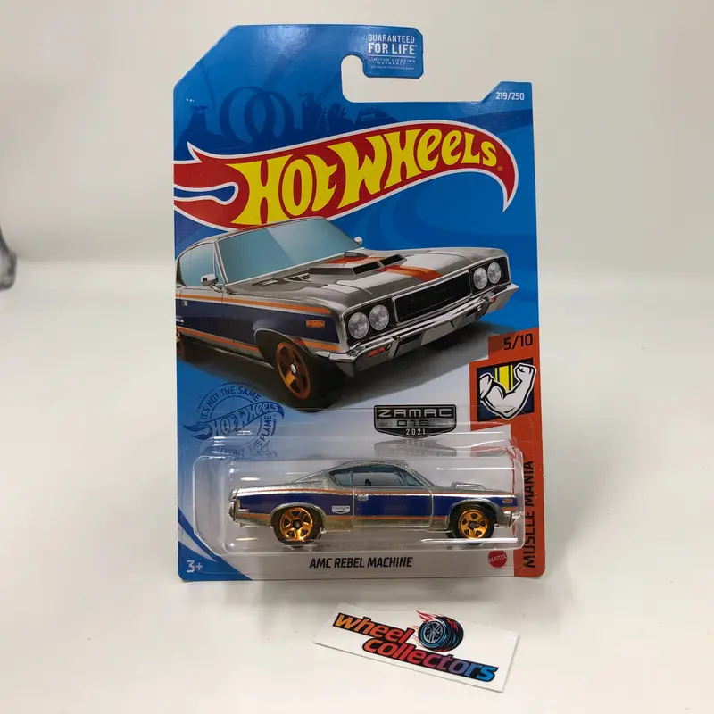 Amc Rebel Machine #219 * Zamac Walmart Only * 2021 Hot Wheels 1