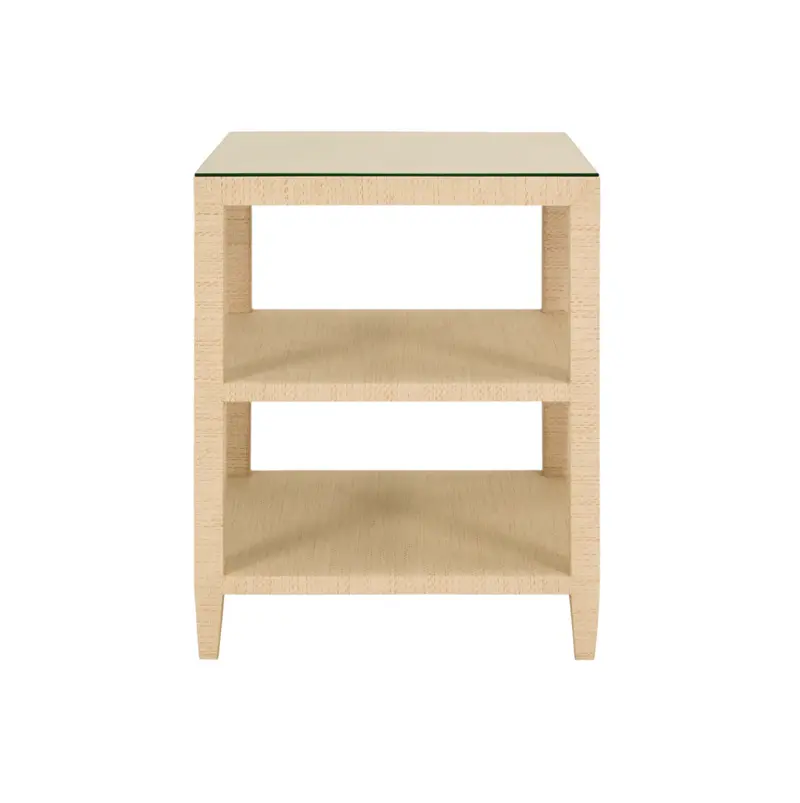 Amie Natural Grasscloth Side Table 1
