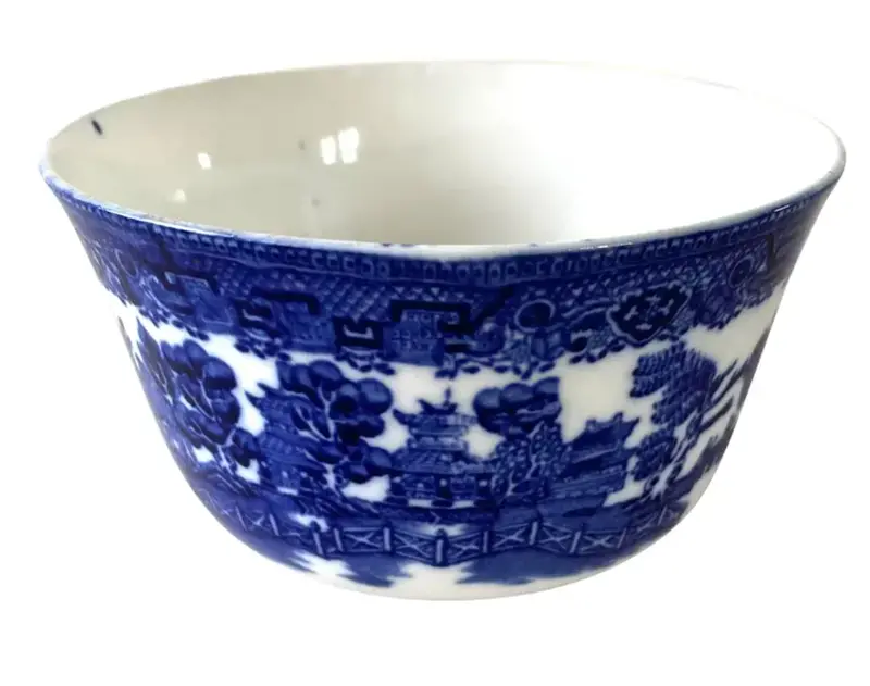 Antique Blue Willow Bowl - "Ye Olde Willow", Late 19Th Century 1