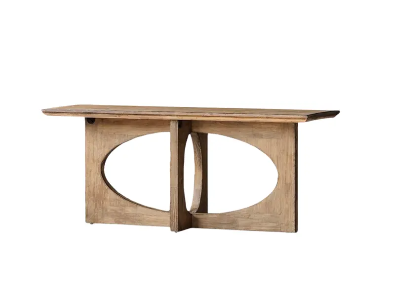 Arco Upcycled Pine Low Profile Console Table - Matthew Izzo Collection 1