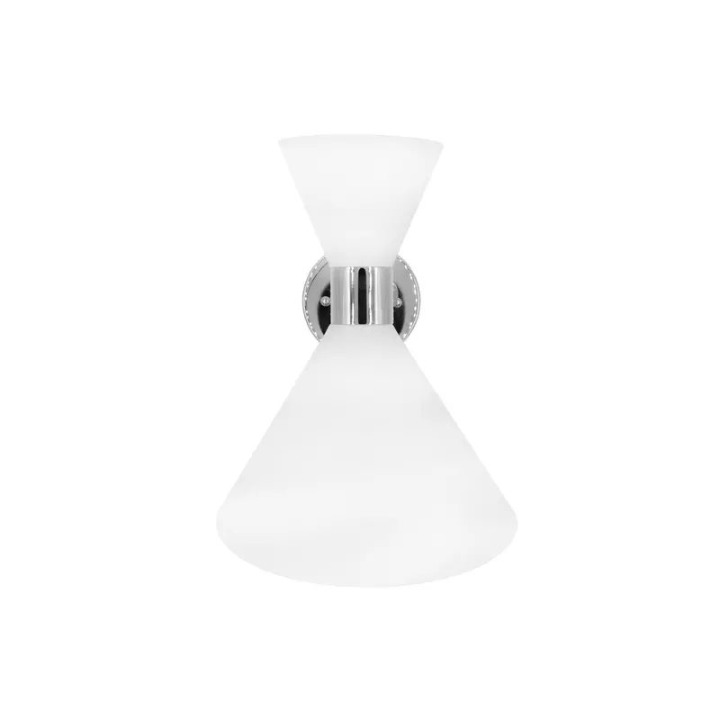 August Wall Sconce - White Metal & Nickel 1