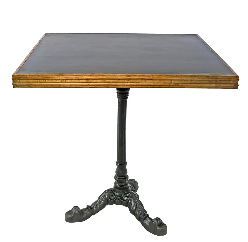 Avignon 29" Square Black Cast Iron Bistro Table - Matthew Izzo Collection 1
