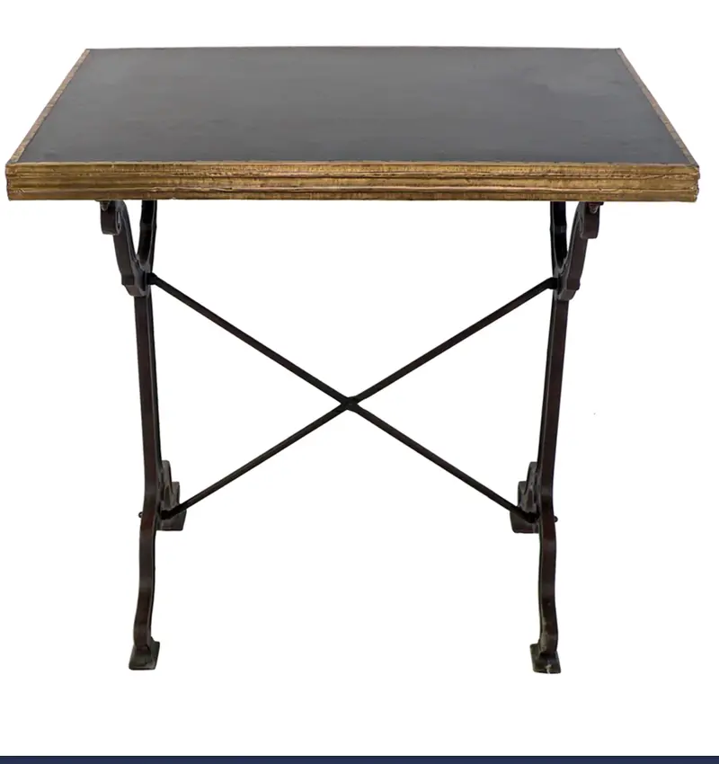 Avignon 32" Black Cast Iron Bistro Table - Matthew Izzo Collection 1