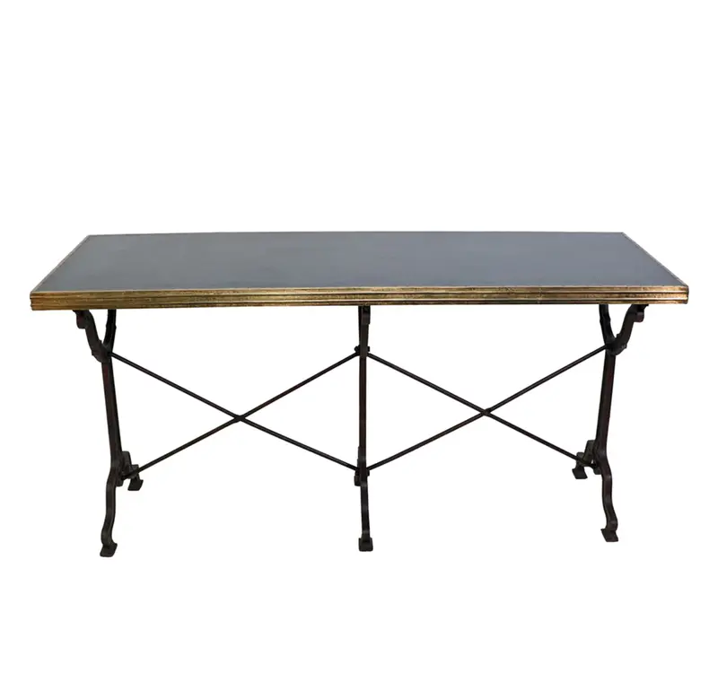 Avignon 63" Black Cast Iron Bistro Table - Matthew Izzo Collection 1