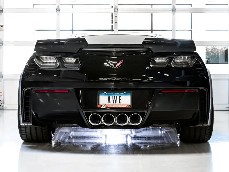 Awe Tuning 14-19 Chevy Corvette C7 Z06/Zr1 (W/O Afm) Touring Edition Axle-Back Exhaust W/Chrome Tips 2