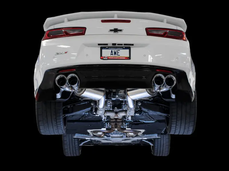 Awe Tuning 16-19 Chevrolet Camaro Ss Axle-Back Exhaust - Touring Edition (Quad Chrome Silver Tips) 2