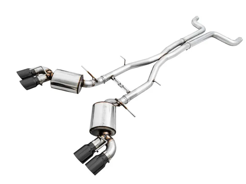 Awe Tuning 16-19 Chevy Camaro Ss Non-Res Cat-Back Exhaust -Touring Edition (Quad Diamond Black Tips) 1