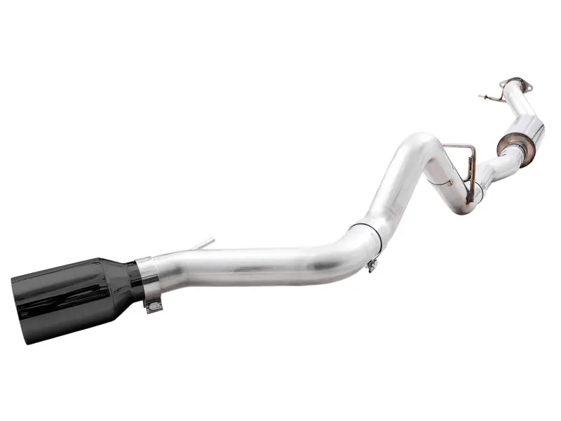 Awe Tuning 2021+ Ford Bronco 0Fg Single Rear Exit Exhaust W/Diamond Black Tip & Bash Guard 1
