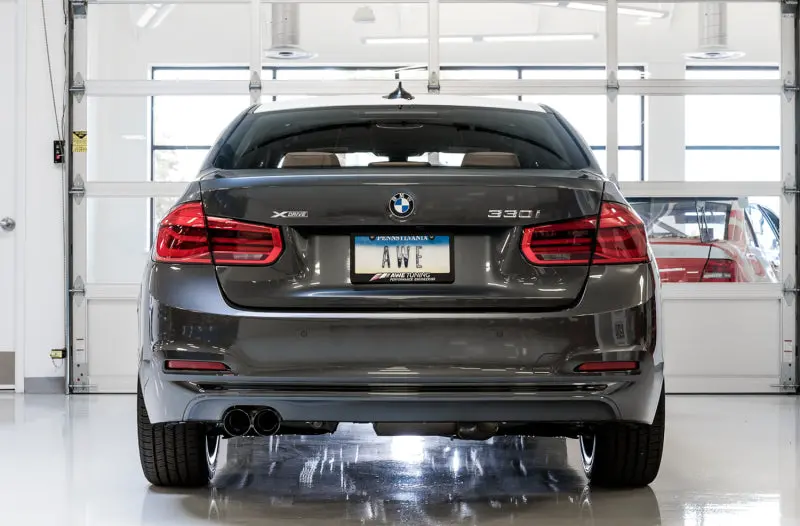 Awe Tuning Bmw F3x 28I / 30I Touring Edition Axle-Back Exhaust Single Side - 80Mm Black Tips 2