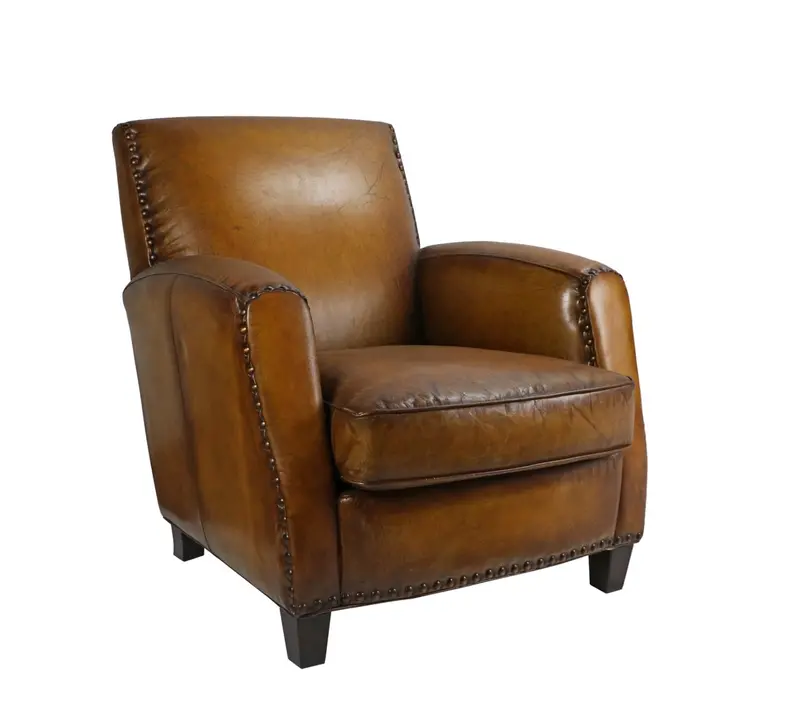 Baccarat Leather Club Chair - Matthew Izzo Collection 1