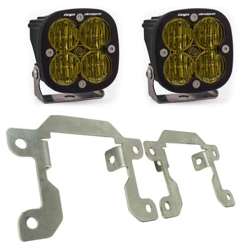 Baja Designs 2019+ Ranger Fog Light Squadron Amber Fog Pocket Kit 1