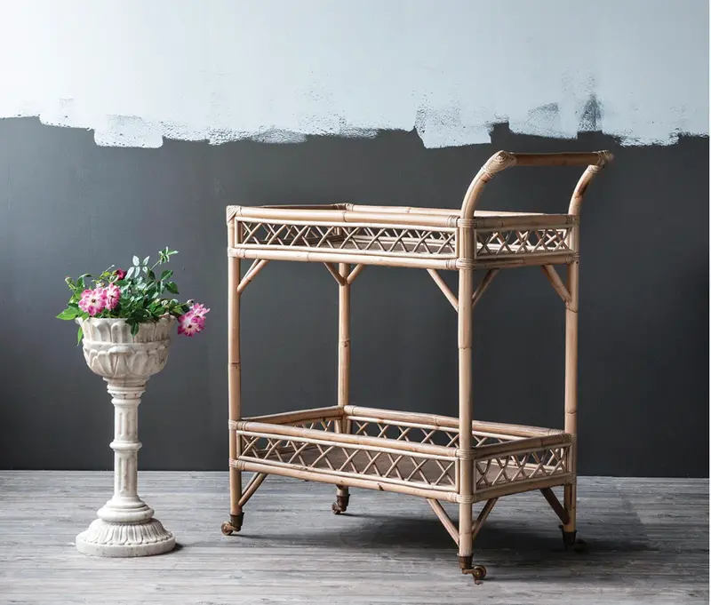 Bali Two Tier Bar Cart - Matthew Izzo Collection 1